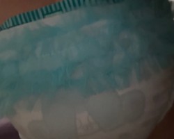 I love how my diaper shows through my plastic panties