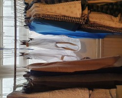 New plastic pants hung with the washing