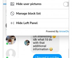 Manage block list for chat