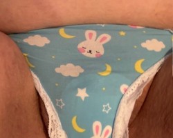 My new Little gurl bunny panties. I love being little and love my new panties to wear when I can't be diapered.