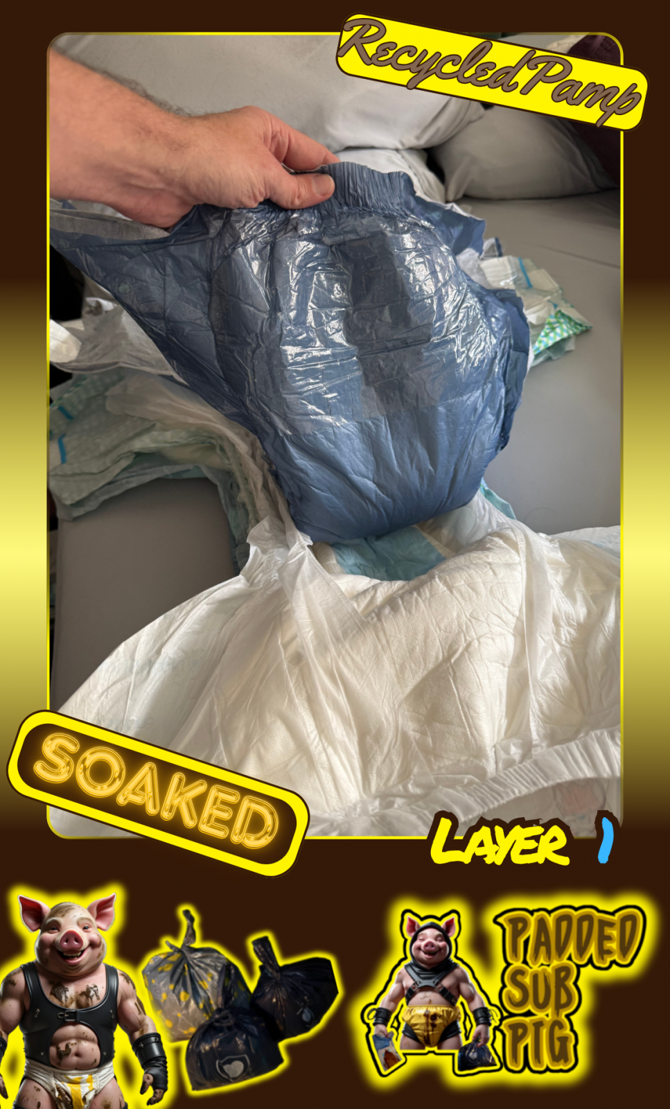 <p>Layer 1 - Blue MegaMax <br/>(Recycled - Previously Soaked)</p>