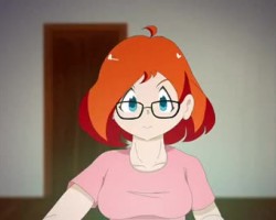 Diaper girl drawing an wetting