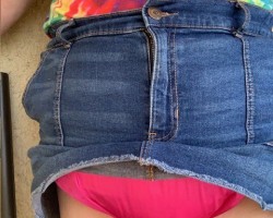 My miniskirt likes to flip up when I sit down.  Sometimes it stays that way showing off my plastic panties.  One of these days it's gonna happen when I'm wearing plastic panties that show my diapers print.