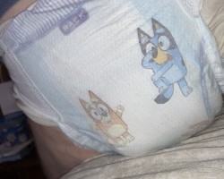 More pics of me in Luvs diapers.