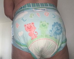 First time wearing a Tykables Waddler diaper.  Just wondering how wonderful this is going to feel as it get wet.