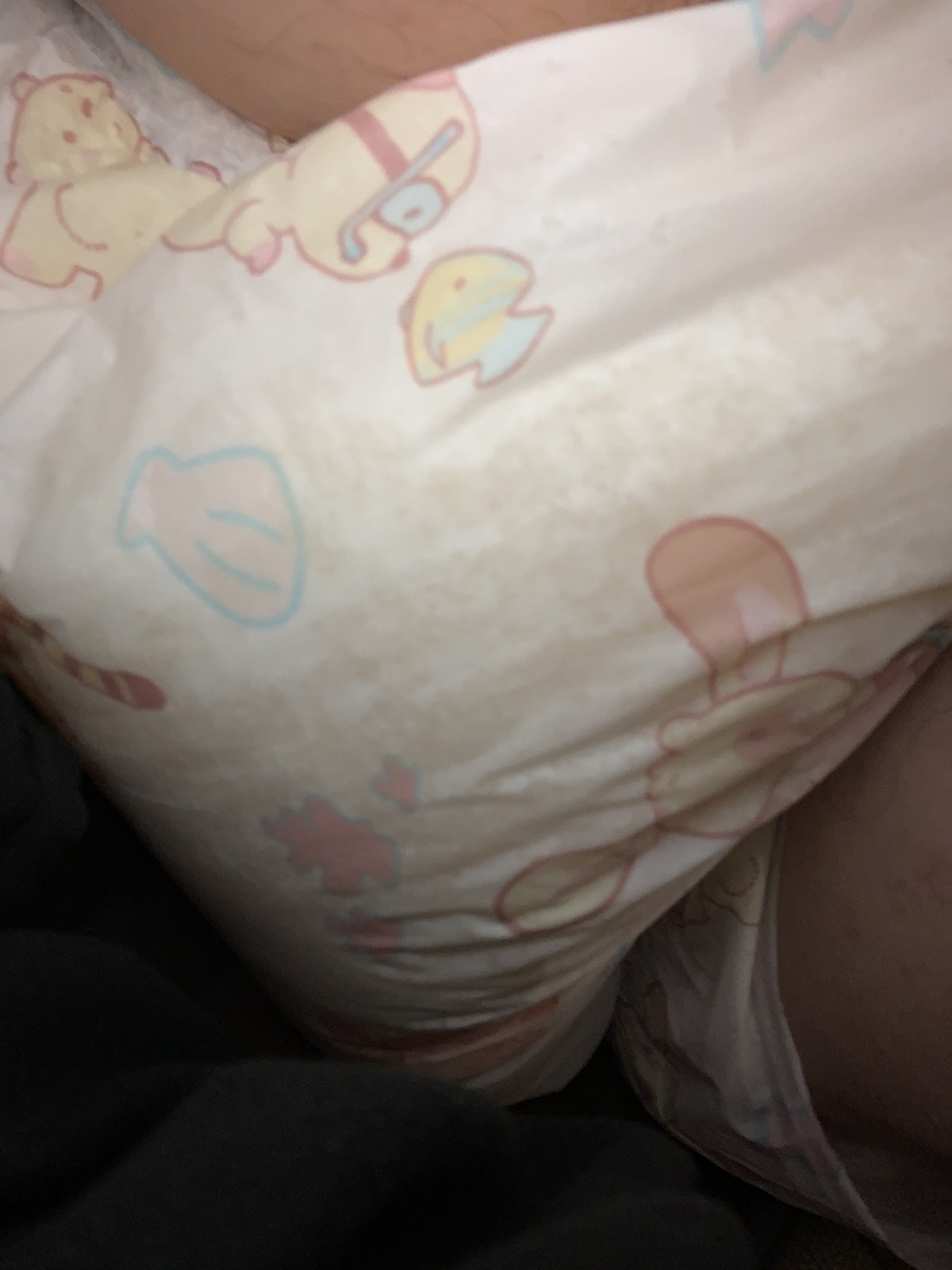 <p>Oops…a full diaper</p>