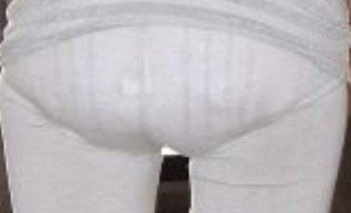 <p>Jackie asked if her nappy was obvious</p>