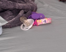 I didn't know my paci's were sitting out for anyone to see.  Wonder if my roommate saw them??????