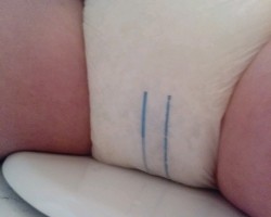 I filled my double diaper in the shower hehe