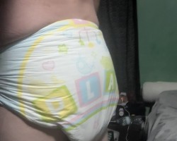 My diapered bum