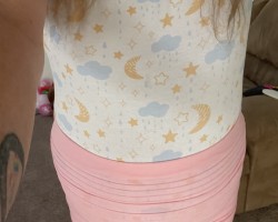My nighttime onsie and mini skirt