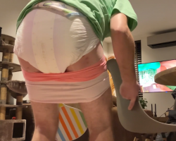 Please spank and change my diapered ass