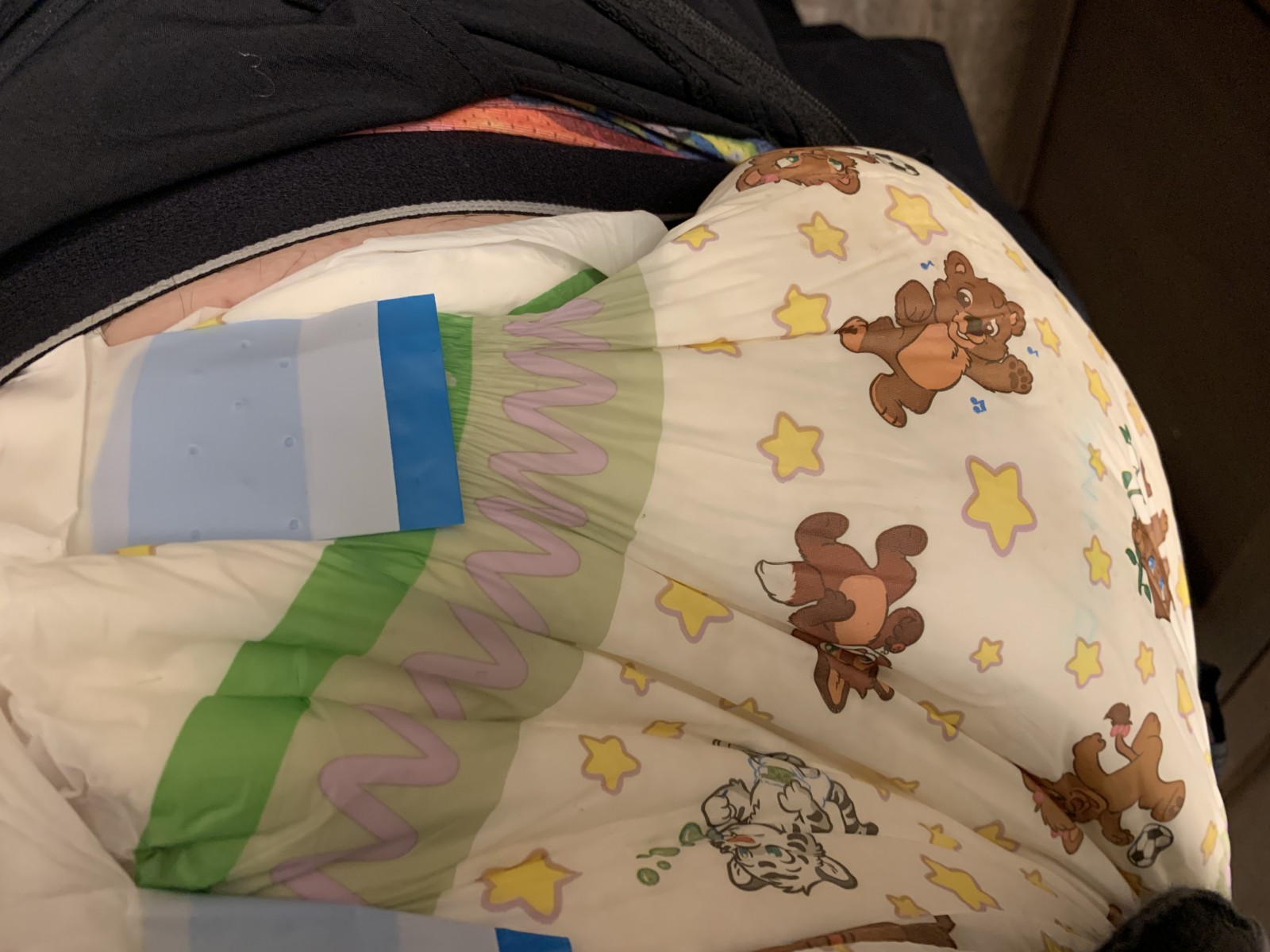 <p>My wet diaper after my walk.</p>