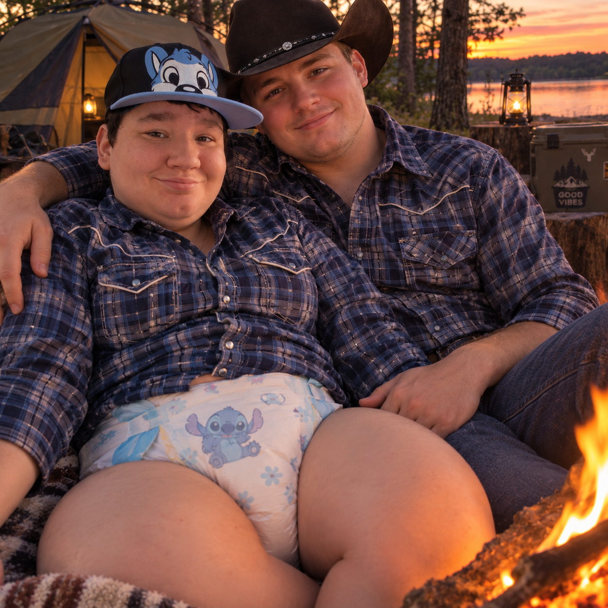 <p>Want do camping with Daddy and do matching outfits</p>