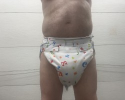 New adult pocket diaper with 25 layers of inserts soaking wet