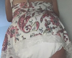 Wearing a big gurl sexy nightie a diaper my plastic panties.