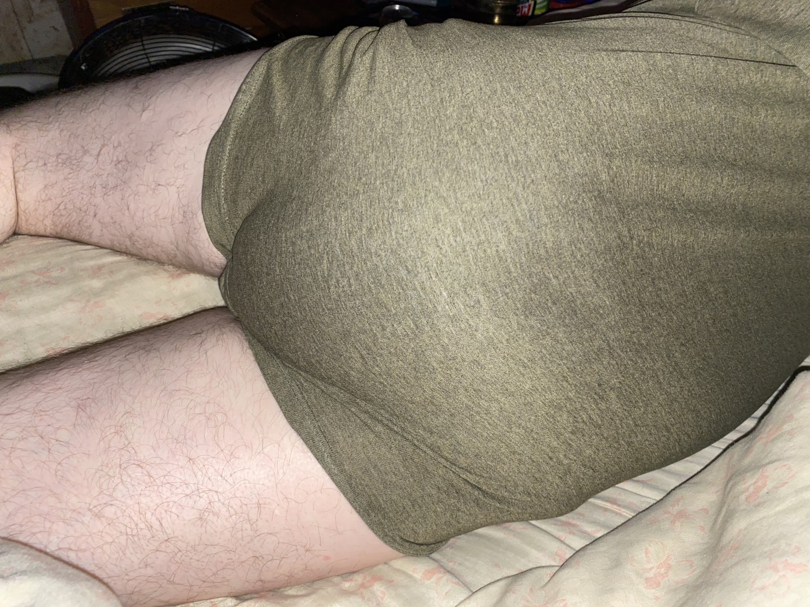 <p>My soggy bottom. See the diaper?</p>