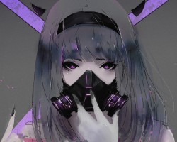 Cute Anime Girl with Mask Photos!