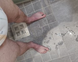 Good thing I went into the shower before peeing. Ended up leaking quite a bit