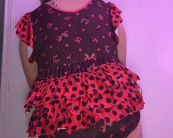My newest ruffle butt onsie.  I love the red and ladybugs.