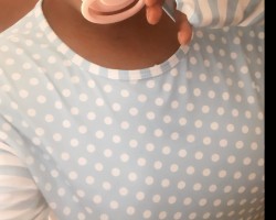 Cute onesie someone gifted me. I was such in this picture, but happy to be on something so soft and comfy