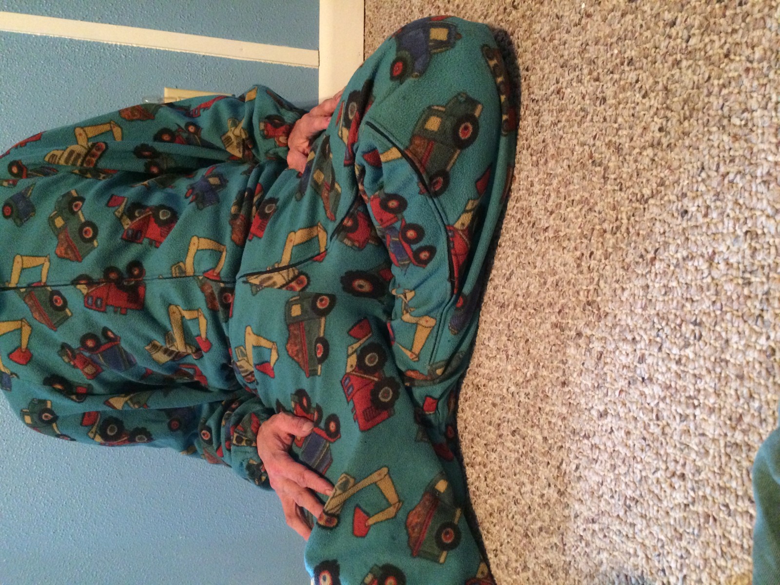 <p>One set of footed PJs that is awesome from Etsy and she's not making them anymore because I tried to get some</p>