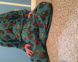 One set of footed PJs that is awesome from Etsy and she's not making them anymore because I tried to get some