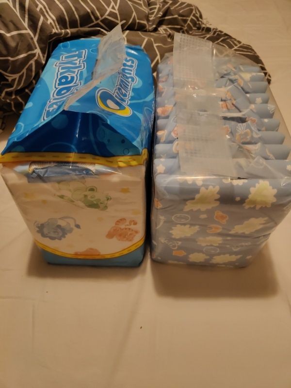 <p>Got some new diapers this week</p>