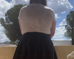 Day four of ten in diapers. Choose my school gurl skirt to wear today.  It almost covers my plastic panties