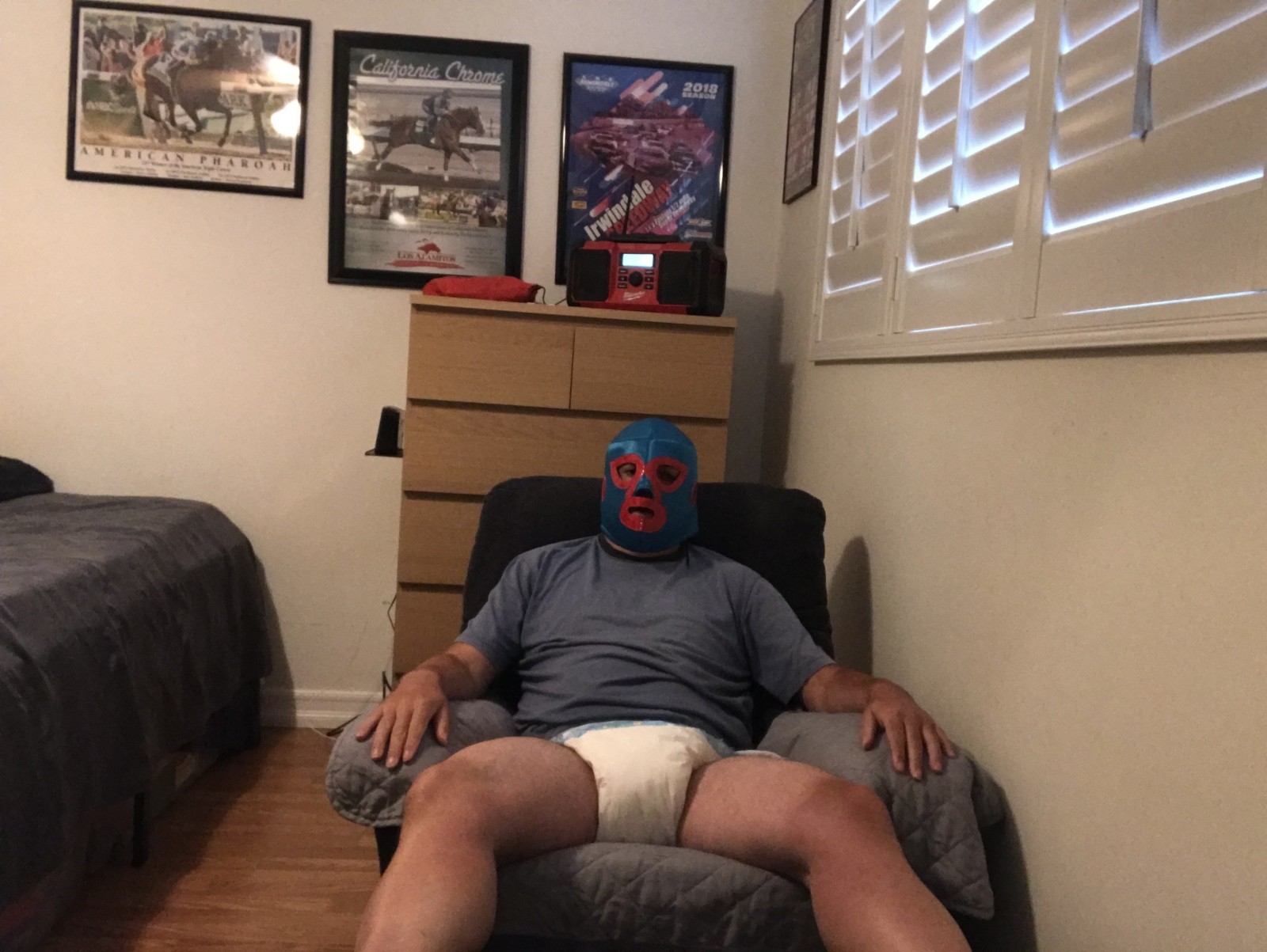 <p>the diapered luchador</p>
