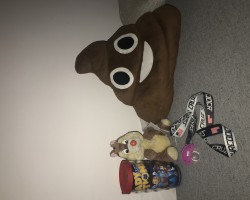 stuffies and a paw patrol cup