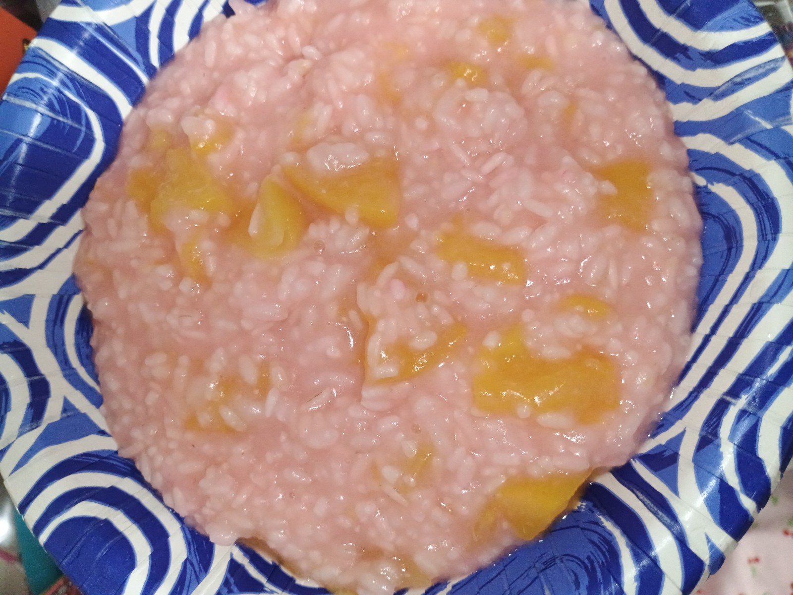 <p>And this is the finished colored sweet peach rice ☺️</p>