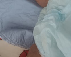 Wet diapee and crib