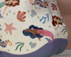 Mega Max Little Mermaid diaper. First time wearing them. I wonder how well they will do?