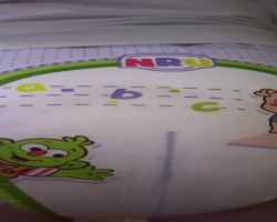 Messing my very wet night diaper