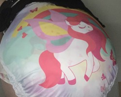 one of my new diaper wraps. I love how it holds my diapers against my body. Plus it's pretty
