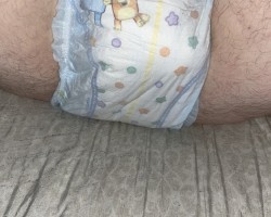A dry diaper for bedtime. Let’s see if it stays dry or not.